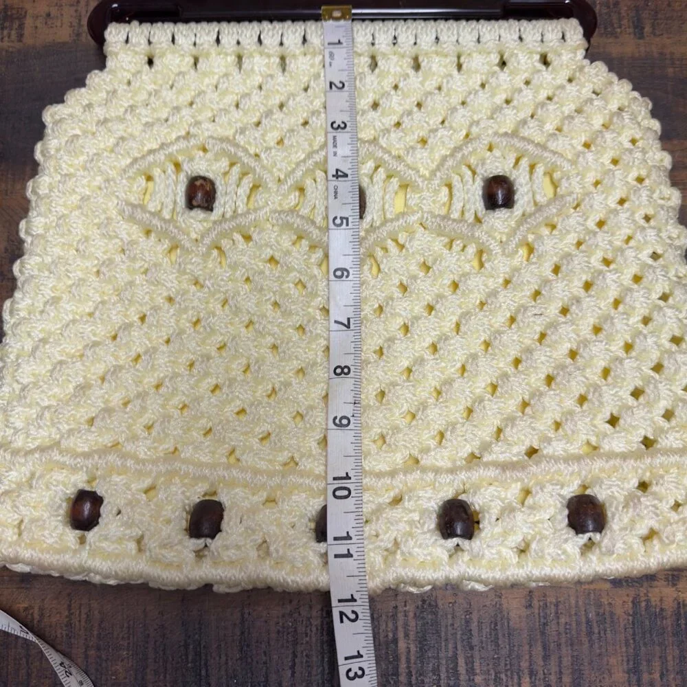 Vintage macrame purse